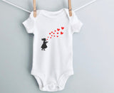 Blowing Hearts Onesie, Unisex Onesie, Onesie for gift, Newborn Gift