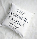 Family Name Pillow, Custom Name Pillow