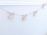 Minimalist Spring Mantle Garland, Set of 6 Bunny Rabbit Garland, Mantle Home Decor, Bunny Banner, Wooden Bunny Banner