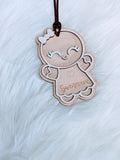 Personalized Gingerbread Ornament, Little Girl Gingerbread Ornament