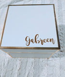 Gold Trim Gift Box (Square)