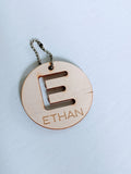 Initial Keychain Gift for Men, Custom Letter Keychain