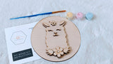 DIY Llama Paint Kit, Wooden Alpaca Animal gift