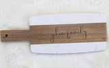Personalized Marble Cheese Board, Custom Engraved Cutting Board