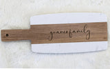Personalized Marble Cheese Board, Custom Engraved Cutting Board