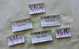 DIY Name & Message Decals / DIY Bridesmaid Proposal Decals, Wedding Box, Bridesmaid gift Box