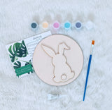 Easter Bunnies DIY Wood Kit Just in time for Easter, this DIY Easter buddy wood kit for kids is the perfect indoor crafting activity for you little one. DIY Kit for kids, Easter DIY kit, DIY kit kids under 10, Made in Canada, DIY Kits made in canada, Kids woodworking projects, pre cut woodworking kits canada