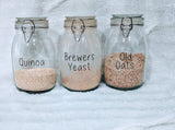 Pantry Labels DIY, Ingredients Decals, Kitchen Organization Decal