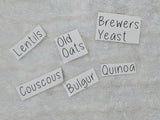 Pantry Labels DIY, Ingredients Decals, Kitchen Organization Decal