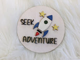 Rocket Ship Painting Sign, Rocket ship DIY Paint Kit, Coloring Rocket Ship Paint Kit