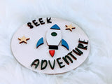 Rocket Ship Painting Sign, Rocket ship DIY Paint Kit, Coloring Rocket Ship Paint Kit