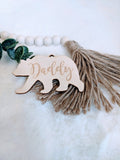 Personalized Bear Christmas Stocking Tag, Customized Bear Christmas Ornament