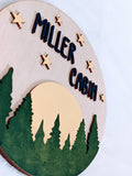 Personalized Cabin Sign, Cottagecore House Sign