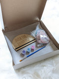 Rainbow Bow Craft Paint and Yarn Included Pastel Colors, Hair Clip Organizer, Do it yourself Craft for Kit, Macramé Craft for Girls
