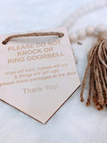 Please Do Not Knock or Ring Doorbell Banner