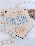 Little Man Cave Nursery Hanger