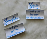 DIY Name & Message Decals / DIY Bridesmaid Proposal Decals, Wedding Box, Bridesmaid gift Box
