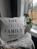 Family Name Pillow, Custom Name Pillow
