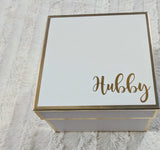 Gold Trim Gift Box (Square)