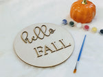 Hello Fall, Autumn DIY Sign, Fall Tiered Tray Décor