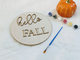 Hello Fall, Autumn DIY Sign, Fall Tiered Tray Décor