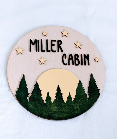 Personalized Cabin Sign, Cottagecore House Sign