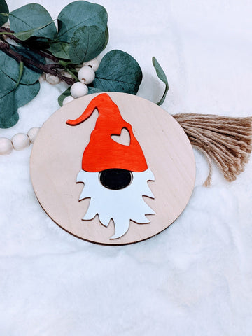 Christmas Gnome Sign, Tiered Tray Holiday Gnome Sign