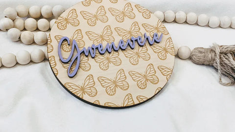 Personalized Butterfly Name Sign
